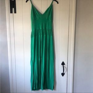 Green maxi dress